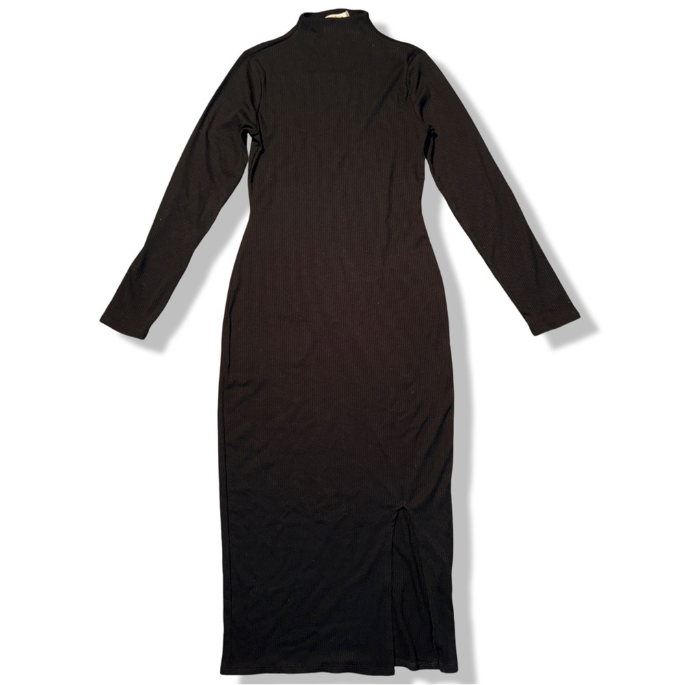 Heart & Hips Mock Neck Stretch Fabric Dress Black Size S